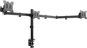 VIVO Flush to Wall Triple Monitor Desk Mount, Heavy Duty Fully Adjustable Stand, Fits 3 Screens up to 27" (STAND-V103C)