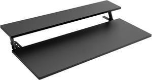 VIVO Black Universal 55 x 30 inch Dual Tier Table Top for Standard & Sit Stand Desk Frames (DESK-TOP2TB)