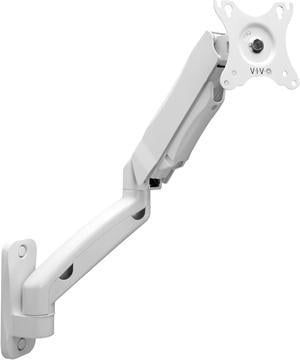 VIVO White Pneumatic Spring Extended Arm, Full Motion Articulating 17" to 27" Monitor Wall Mount (MOUNT-V001GW)