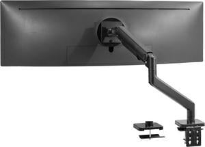 VIVO Aluminum Single Mechanical Arm Gaming Monitor Desk Mount, Fits Ultrawide Screens up to 49", Black, STAND-V100E