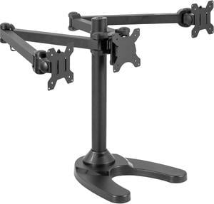 VIVO Triple Monitor Free Standing Desk Mount | Heavy Duty Fully Adjustable Stand for 3 Screens up to 32" (STAND-V103F)
