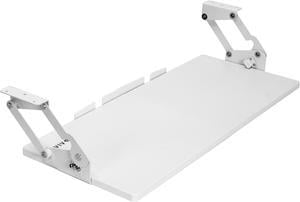 VIVO White Under Desk Keyboard & Mouse Tray with Swinging Height Adjustment, 12 Settings, Platform Drawer, MOUNT-KB08SW
