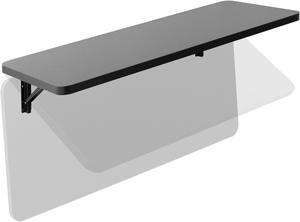 VIVO Black Wall Mounted Folding 43 inch Workbench | Fold Away Workstation with Adjustable Steel Brackets (MOUNT-SF1FB)