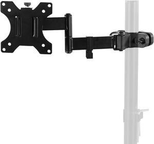 VIVO Black Steel Universal Pole Mount Monitor Arm w/ 75mm and 100mm VESA Plate | Fits 17 to 32 Screens (MOUNT-POLE01A)