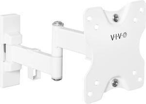 VIVO White Full Motion Wall Mount for 13" to 27" LCD LED TV & Computer Monitor Screens, Tilt and Swivel (MOUNT-VW01MW)