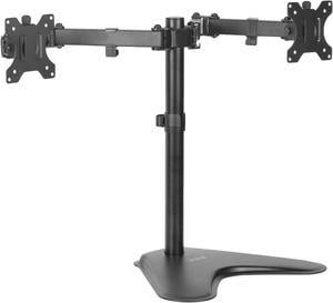 VIVO Full Motion Dual Monitor Free-Standing Desk Stand VESA Mount Double Joints | Holds 13" to 30" Screens (STAND-V102F)