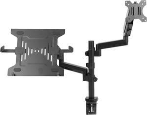VIVO Black 17" to 32" Monitor + Laptop Pneumatic Spring Sit-Stand Desk Mount | Articulating VESA Stand (STAND-V102L)