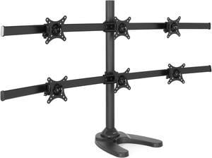 VIVO Hex LCD Monitor Stand, Desk Mount, Free Standing, Heavy Duty & Fully Adjustable 6 Screens up to 27" (STAND-V006F)