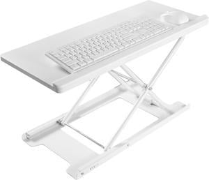 VIVO White Ergonomic Heavy-Duty Scissors Lift Keyboard and Mouse Riser 27" for Sit Stand Workstations (DESK-V000PW)