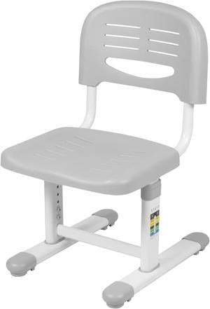 VIVO Steel and Plastic Kids Desk Chair, Height Adjustable with Max Weight 220 lbs, Gray, DESK-V201G-CH