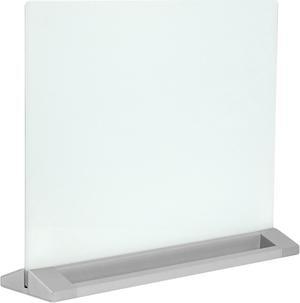 VIVO Glass Dry Erase Board, Freestanding Desktop Divider | 23" x 19" Dual Sided Whiteboard Partition (DESK-WB23G)