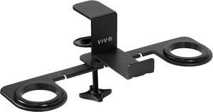 VIVO Premium Clamp-on VR Headset and Controller Stand for Desk, Virtual Reality Display Holder, Black, MOUNT-VR01