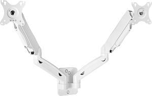 VIVO White Pneumatic Spring Extended Arm, Full Motion Articulating Dual 17" to 32" Monitor Wall Mount (MOUNT-V002GW)