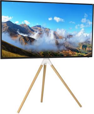 VIVO White Artistic Easel 45" to 65" Screen Studio TV Display Stand | Adjustable TV Mount w/ Tripod Base (STAND-TV65AW)