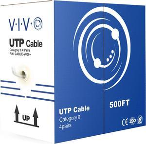 VIVO 500ft bulk Cat6 Ethernet Cable / Wire UTP Pull Box 500 ft Cat-6 Grey LAN (CABLE-V006)