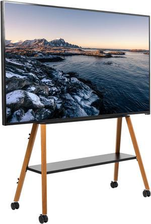 VIVO Mobile Artistic Easel 49" to 75" LED LCD Screen Studio TV Stand, TV Mount with Shelf, STAND-TV75R