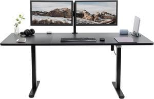 VIVO Electric 71 x 30 Standup Desk with Easy 2 Button Controller, Black Table Top, Black Frame (DESK-KIT-0B7B)
