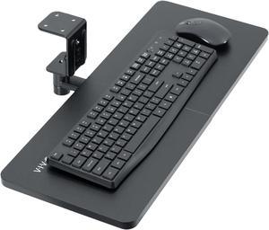 VIVO Black 25 x 10 inch ScrewIn Rotating Computer Keyboard and Mouse Tray MOUNTKB01B