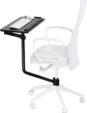 VIVO Office Chair Mounted 26 x 12 inch Keyboard and Mouse Tray Full Motion 360 Degree Rotation Black MOUNTKB08C