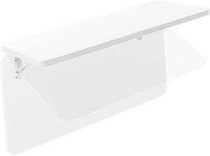 VIVO White Wall Mounted Folding 43 inch Workbench, Fold Away Workstation with Adjustable Steel Brackets (MOUNT-SF1FW)