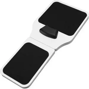 VIVO White Universal Wooden Adjustable Arm Rest Mouse Pad with Security Straps