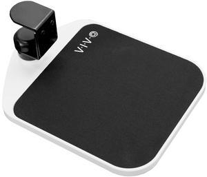 VIVO White Rotating Desk Clamp Adjustable Computer Mouse Pad and Device Holder