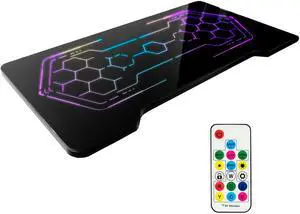 VIVO Black 48 x 24 inch Desktop with RGB Lighting for Gaming Desks, Solid One-Piece Table Top (DESK-TOP48BG)