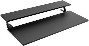 VIVO Black 55 x 30 inch Dual Tier Table Top for Sit to Stand Desk Frames