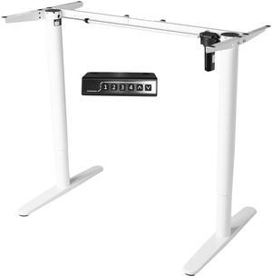 VIVO White Electric Single Motor Stand Up Height Adjustable Desk Frame