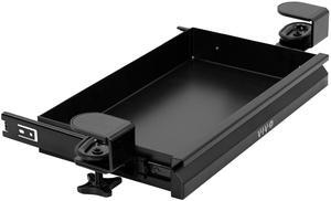 VIVO Black 16 Clamp-on Shallow Pull-out Desk Drawer, Storage Organizer for Sit Stand Workstation, DESK-DR2C