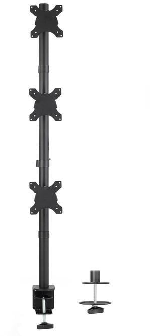 VIVO Triple LCD Monitor Desk Stand, Desktop Mount, Stacked Vertical 3 Screens up to 27" (STAND-V003V)