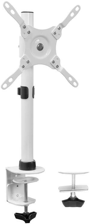 VIVO White TV and Ultra Wide Screen Monitor Desk Mount Adjustable Height Tilt Stand for Screens up to 42" (STAND-V101CW)