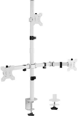VIVO White Triple Monitor Adjustable Desk Mount Stand, 3 Screens up to 30"