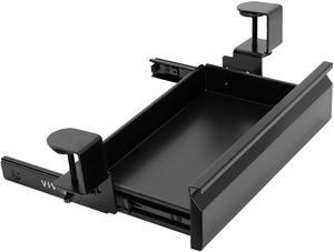 VIVO Black Space Saving 16" Clamp-on Under Desk Storage Drawer without Shell