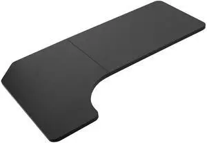 VIVO Black 58 x 35 inch Reversible Corner Table Top for Sit to Stand Desk Frames