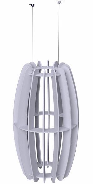 VIVO Light Gray Large Acoustic Ceiling Oval Sound Absorber