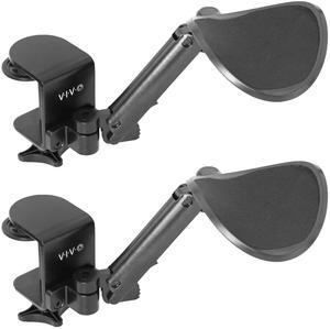 VIVO Black Universal Clamp-on Adjustable Armrests, Desk Cradle Rotating Elbow Cushions, 2 Pack (MOUNT-ARM02P)