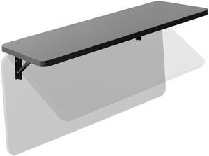 VIVO Black Wall Mounted Folding 43 inch Workbench with Adjustable Brackets