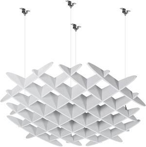 VIVO Light Gray Acoustic Ceiling Waffle Panel