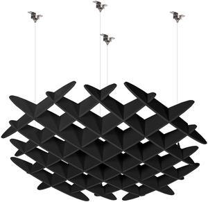 VIVO Black Acoustic Ceiling Waffle Panel, PP-CW01B