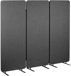 VIVO Dark Gray Freestanding 72 x 66 inch Privacy Panel Office Partition, Cubicle Room Divider (PP-3-T072D)