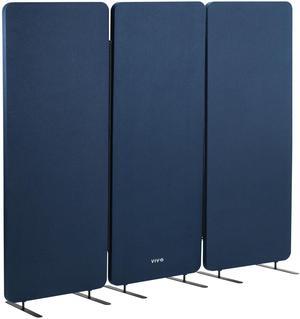 VIVO Navy Blue 72 x 66 inch Privacy Panel Office Partition, Cubicle Room Divider