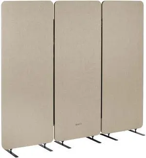 VIVO Beige 72 x 66 inch Privacy Panel Office Partition, Cubicle Room Divider