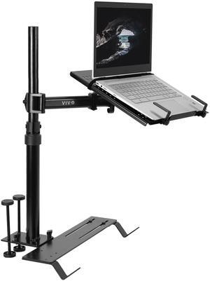 VIVO Single Laptop Notebook Car Mount, Swivel Arm Adjustable Extension Clamp, Black, MOUNT-CAR01