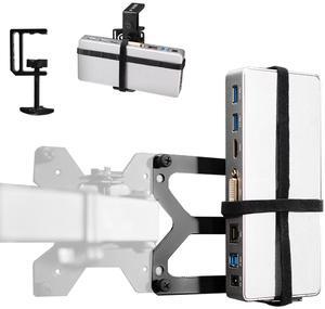 VIVO Universal Docking Station Mount, Behind Monitor, Under Desk, or C-clamp