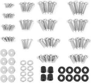 VIVO M4 M5 M6 M8 Universal TV Mounting Hardware Kit Set Screws Washers Spacers | Fits Screens up to 80" (MOUNT-TVWARE)