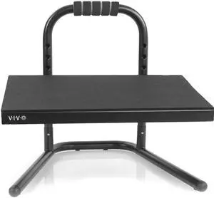 VIVO Black Ergonomic Height Adjustable Standing Foot Rest Relief Platform