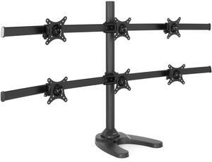 VIVO Hex LCD Monitor Stand, Desk Mount, Free Standing, Heavy Duty & Fully Adjustable 6 Screens up to 27" (STAND-V006F)