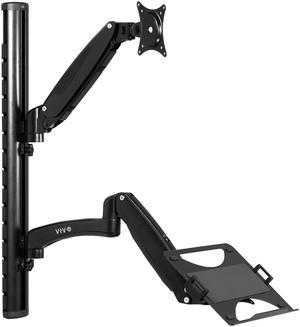 VIVO Sit Stand Adjustable Monitor Laptop Computer Workstation, Fits  27" Screens
