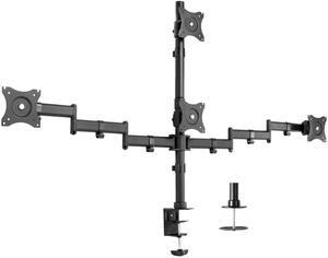 VIVO Quad LCD Monitor Heavy Duty Desk Mount 3 + 1 Stand / Holds Four Screens up to 24" (STAND-V004Y)